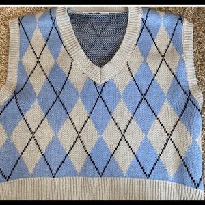 Blue and Gray Argyle Sweater